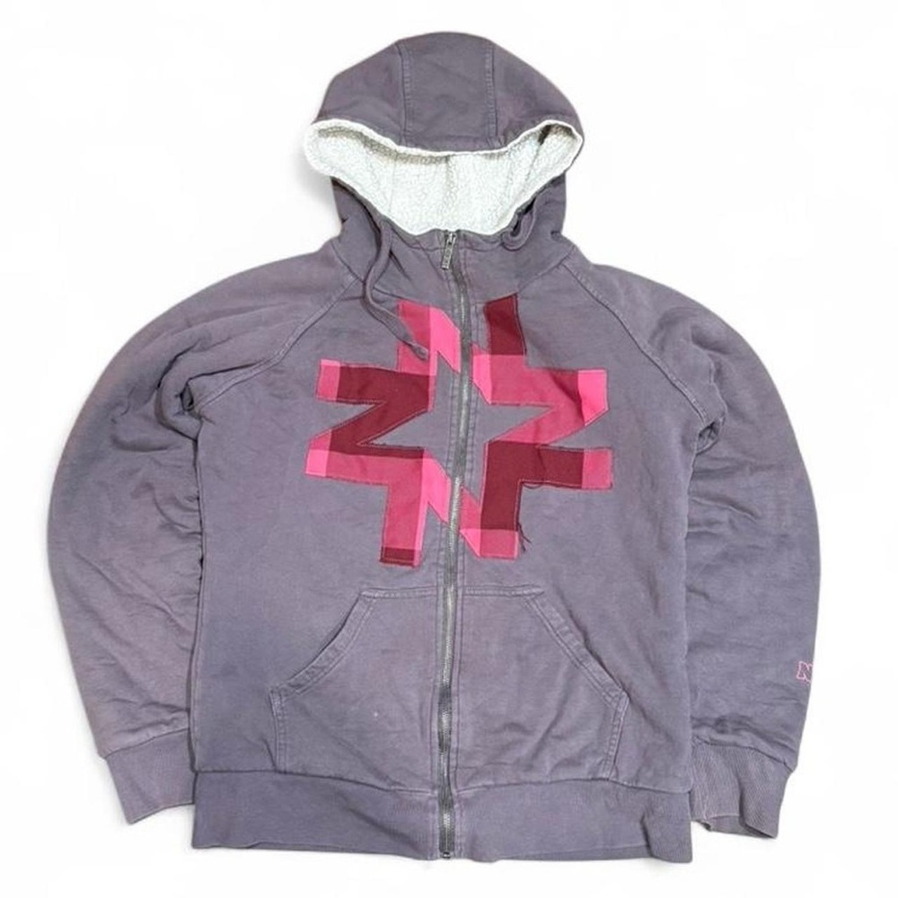 Y2K Nikita Graphic Sherpa Lined Zip Up Hoodie